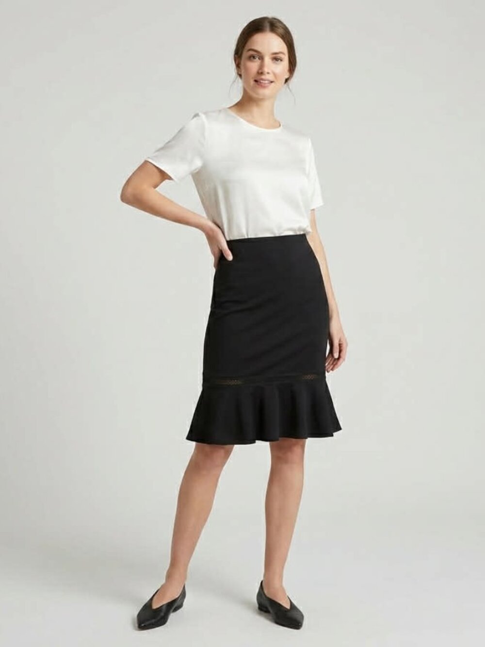 Max Studio Specialty Products Women Fit And Flare Skirt Black Size L